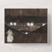 素朴なメイソンジャー 木樽 ウェディング 招待状 (裏面)