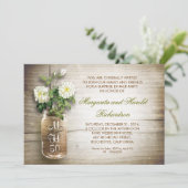 素朴なメイソンジャー 結婚記念日 招待状 (スタンド正面)