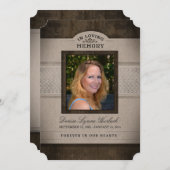 素朴なメモリアル写真感謝カード (正面/裏面)