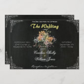 素朴なメーソンジャーによっては結婚式招待状が開花します 招待状 (正面/裏面)