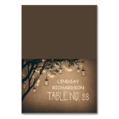 素朴なメーソンジャーのひもは座席表をつけます テーブルナンバー (正面)