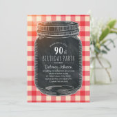 素朴なメーソンジャーのピクニック第90誕生会 招待状 (スタンド正面)