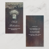 素朴なメーソンジャーのベビーの呼吸および納屋木 名刺 (正面/裏面)