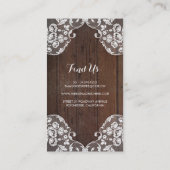 素朴なメーソンジャーのベビーの呼吸ひもはレースをつけます 名刺 (裏面)