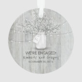 素朴なメーソンジャーのベビーの呼吸ひもは木をつけます オーナメント (裏面)