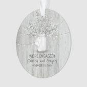 素朴なメーソンジャーのベビーの呼吸ひもは木をつけます オーナメント (正面)