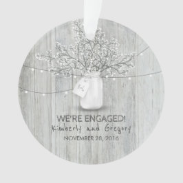 素朴なメーソンジャーのベビーの呼吸ひもは木をつけます オーナメント