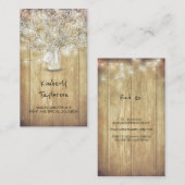 素朴なメーソンジャーのベビーの呼吸ひもは納屋をつけます 名刺 (正面/裏面)