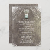 素朴なメーソンジャーのベビーの呼吸結婚式の詳細 エンクロージャーカード (正面/裏面)