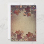 素朴なメーソンジャーライト秋の誕生会 招待状 (裏面)