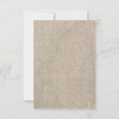 素朴なメーソンジャー及びバーラップおよびヒマワリRSVPカード 出欠カード (裏面)