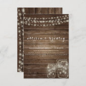 素朴なメーソンジャー|の素朴な結婚式招待状 招待状 (正面/裏面)