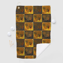 素朴なモザイクの黄色がかった正方形と円