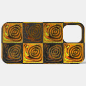 素朴なモザイクの黄色がかった正方形と円 Case-Mate iPhoneケース (裏面 (横))