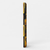 素朴なモザイクの黄色正方形と円 Case-Mate iPhoneケース (裏面/左)