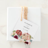 素朴なモダンなカボチャのカントリー秋の結婚式 フェイバータグ (インサイチュ)