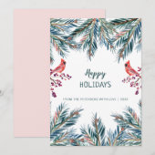 素朴なモダンなハッピーホリデイズのスクリプト（写真なし） シーズンカード (正面/裏面)