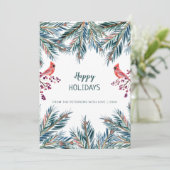 素朴なモダンなハッピーホリデー スクリプト 非写真 シーズンカード (スタンド正面)