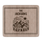 素朴なモダンな山のカスタム カッティングボード (正面)