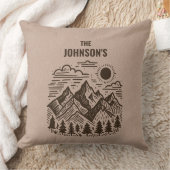 素朴なモダンな山のカスタム クッション (ブランケット)