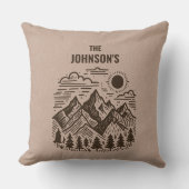 素朴なモダンな山のカスタム クッション (正面)