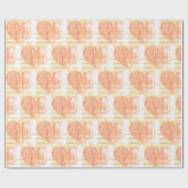 素朴なモダンハート包装紙 ラッピングペーパー (フラット)