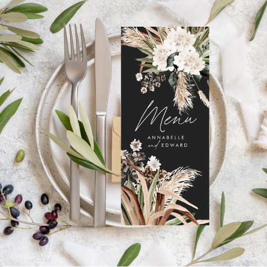 素朴なモダンパンパスユーカリ植物学エレガント薬 メニュー