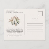 素朴なモダンパンパスユーカリ植物学エレガント薬 案内ポストカード (裏面)