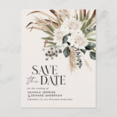 素朴なモダンパンパスユーカリ植物学エレガント薬 案内ポストカード (正面)