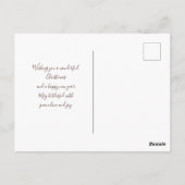 素朴なモダンフローラの葉のstarn休日 ポストカード (裏面)