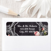 素朴なモダンヴィンテージの花チョーク結婚ボード ラベル (インサイチュ)