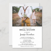 素朴なモダン写エレガント真ブライダルシャワー マグネット招待状 (正面)