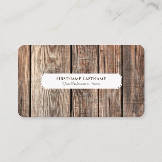 素朴なモダン木材のインテリアエレガントデザイン 名刺 (正面)