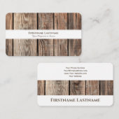 素朴なモダン木材のインテリアデザイン白ストライプ色 名刺 (正面/裏面)