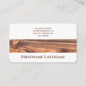 素朴なモダン木材のインテリアデザイン白ストライプ色 名刺 (裏面)