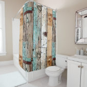 素朴なモダン木材の国スタイルアート シャワーカーテン (インサイチュ)