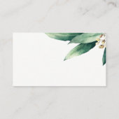 素朴なモダン植物性の緑のエスコートカード プレイスカード (裏面)