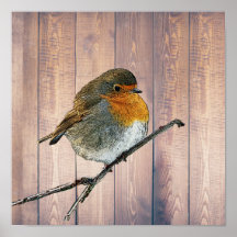 素朴なモダン納屋の木に抽象芸術ロビンの鳥