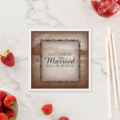 素朴なモダン西国結婚式 スタンダードカクテルナプキン (インサイチュ)