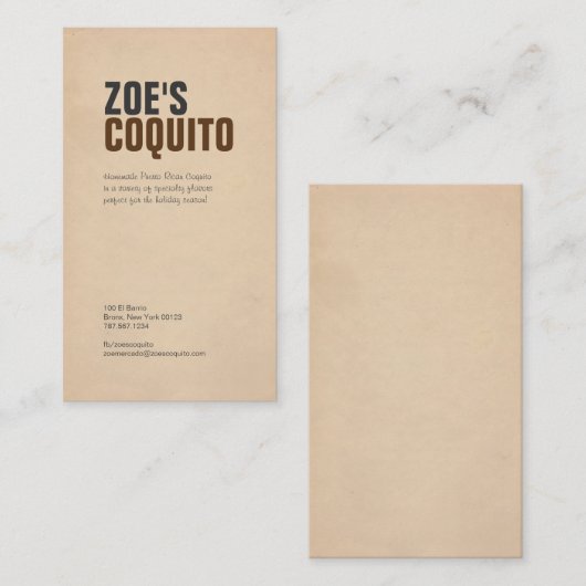 素朴なモダン 名刺 (正面/裏面)