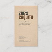 素朴なモダン 名刺 (正面)