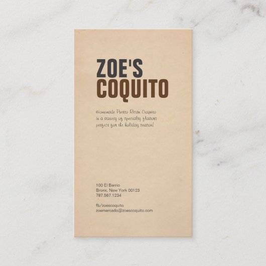 素朴なモダン 名刺 (正面)