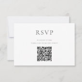 素朴なモダンqrコード結婚式RSVP 出欠カード (正面)