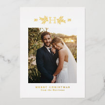 素朴なモノグラムのクリスマスの写真