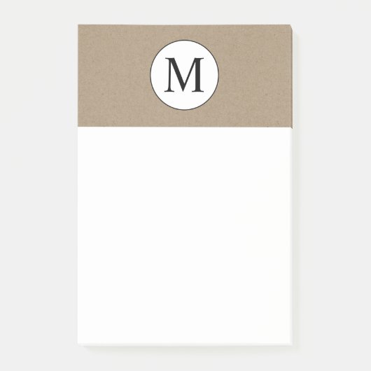 素朴なモノグラムのポスト・イット ポストイット (正面)