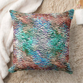 素朴なモルタルとスプラッシュで塗られた石のベース クッション (ブランケット)