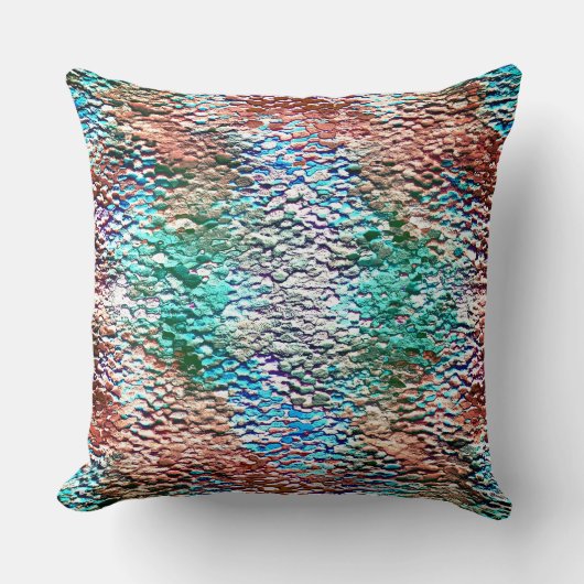 素朴なモルタルとスプラッシュで塗られた石のベース クッション (正面)