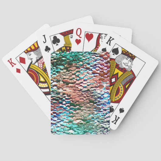 素朴なモルタルとスプラッシュで塗られた石のベース トランプ (裏面)