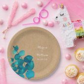 素朴なユーカリの森 ペーパープレート (パーティー)