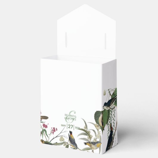 素朴なユーカリの葉のヴィンテージグリーン フェイバーボックス (オープン)